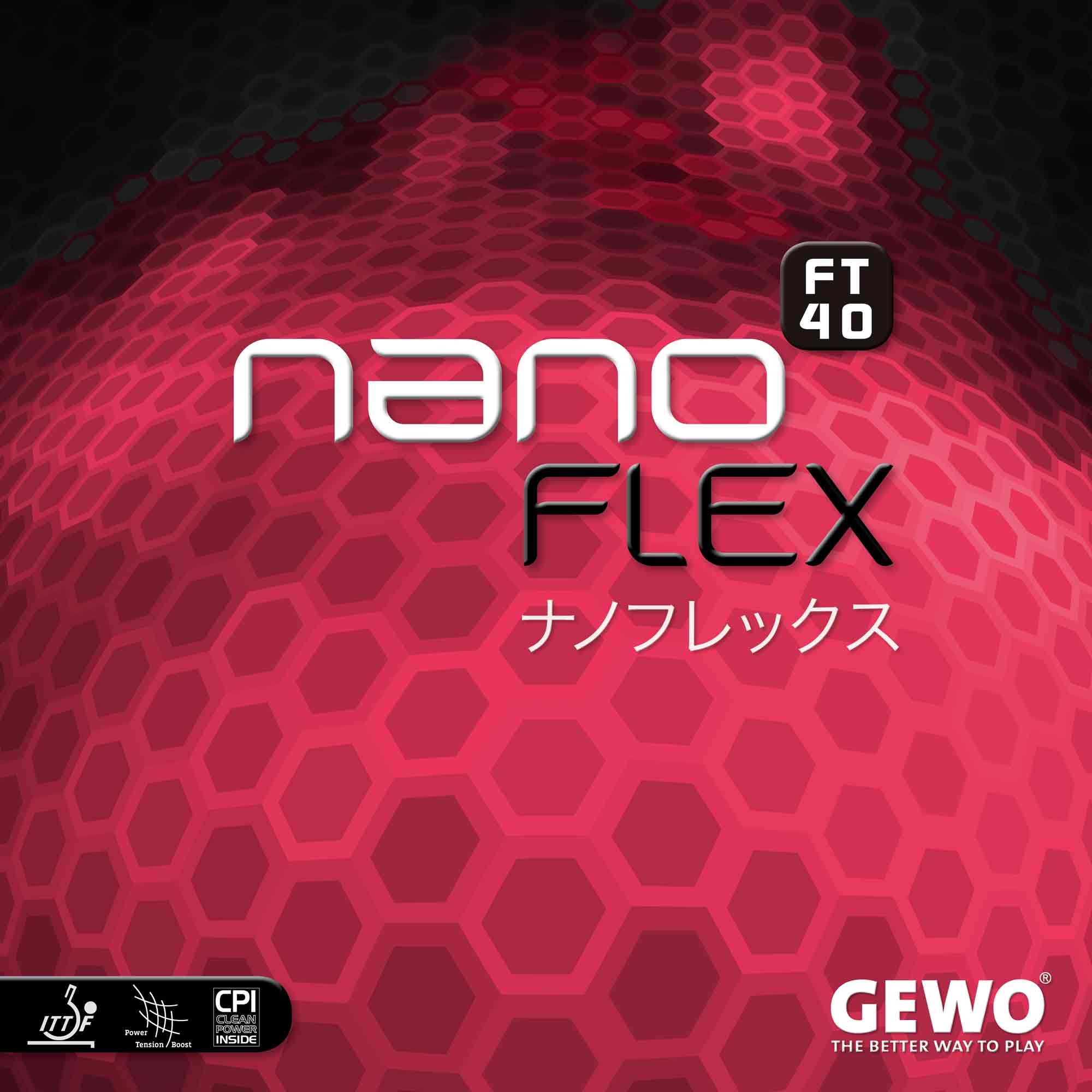 GEWO Belag nanoFLEX FT40 rot 1,7 mm