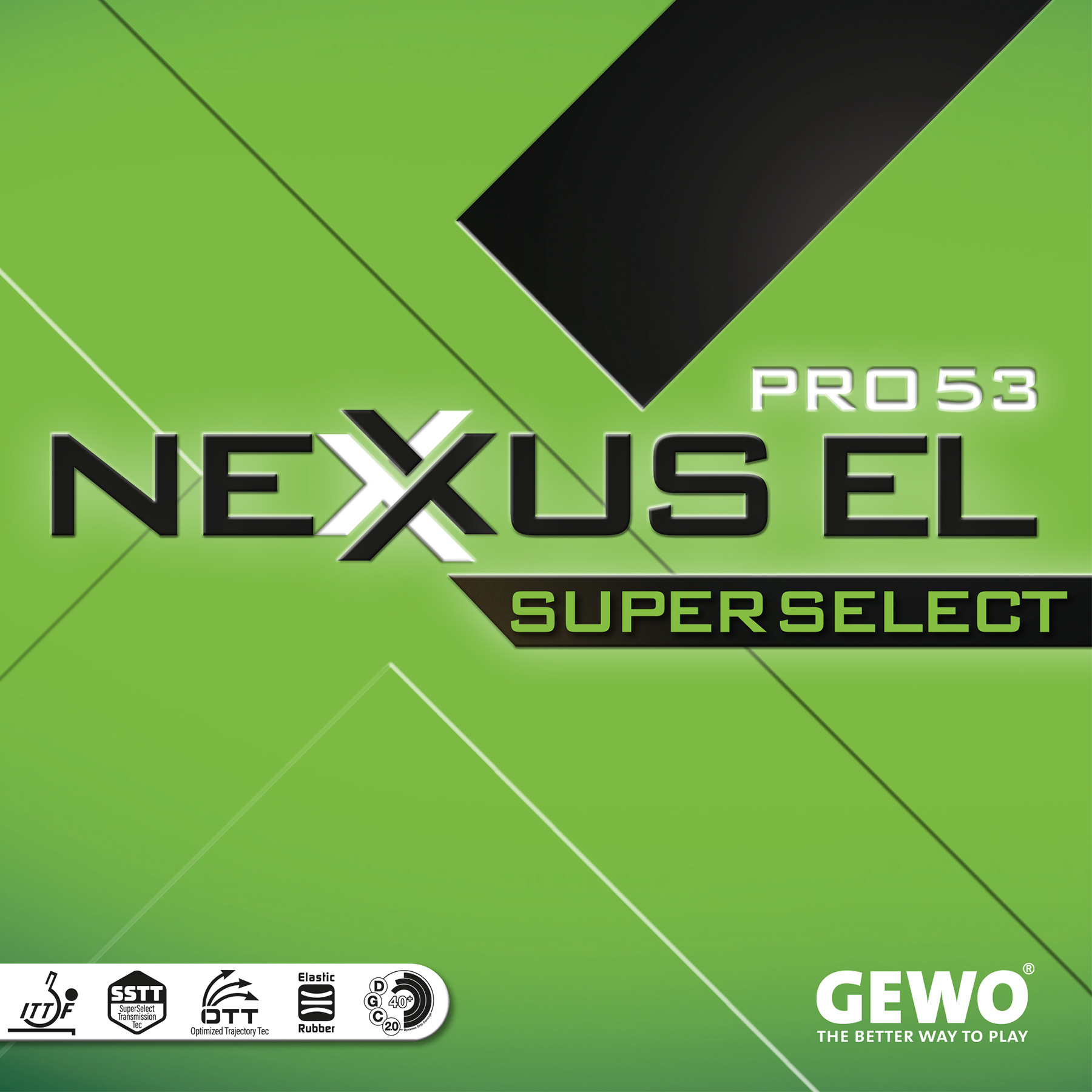GEWO Belag Nexxus EL Pro 53 SuperSelect grün 2,0 mm
