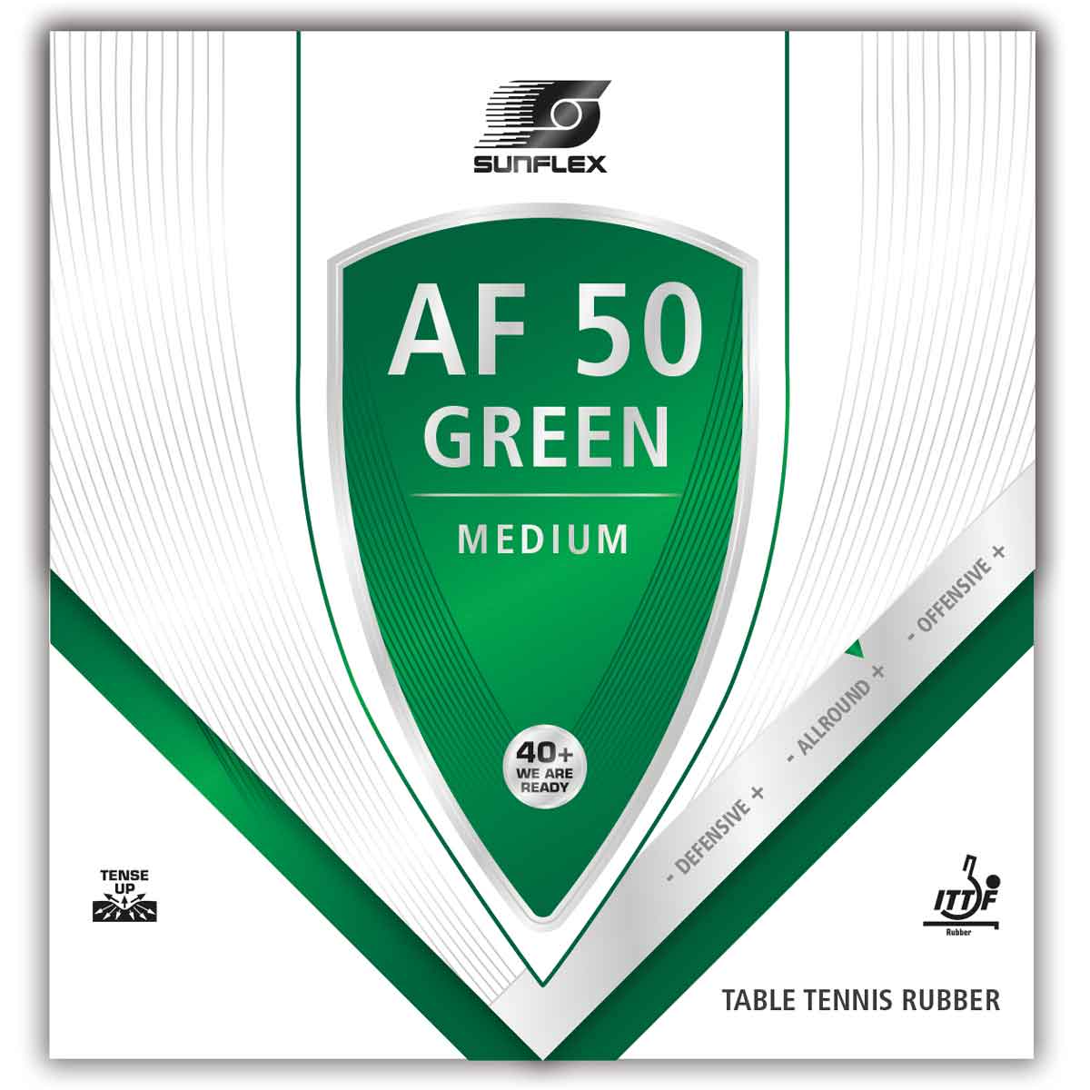 sunflex Belag AF 50 Green rot 1,5 mm